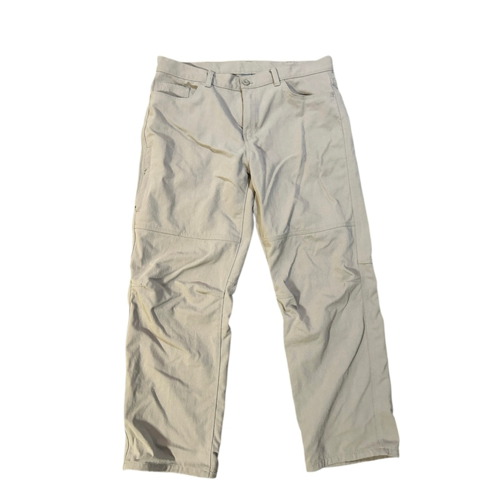 Men's Eddie Bauer Cargo Hiking Pants 36 Beige - Picture 2 of 6